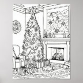 Kerstboom volwassen kleuring poster (Voorkant)