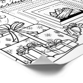 Kerstboom volwassen kleuring poster (Hoek)