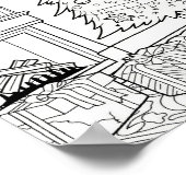 Kerstboom volwassen kleuring poster (Hoek)