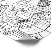 Kerstboom volwassen kleuring poster (Hoek)