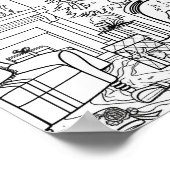 Kerstboom volwassen kleuring poster (Hoek)