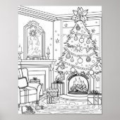 Kerstboom volwassen kleuring poster (Voorkant)