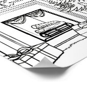 Kerstboom volwassen kleuring poster (Hoek)