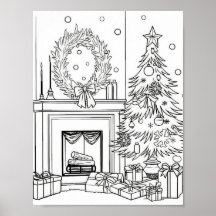 Kerstboom volwassen kleuring