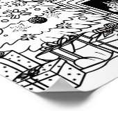 Kerstboom volwassen kleuring poster (Hoek)