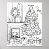 Kerstboom volwassen kleuring poster (Voorkant)