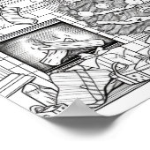 Kerstboom volwassen kleuring poster (Hoek)