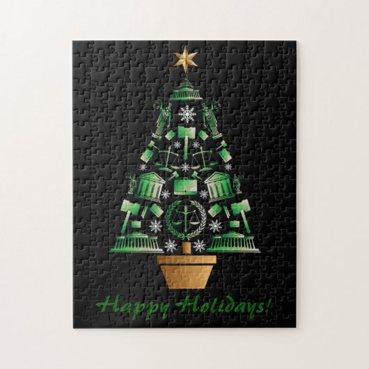 kerstboom voor advocaat legpuzzel (Verticaal)