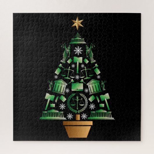 kerstboom voor advocaat legpuzzel (Verticaal)