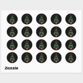 kerstboom voor advocaat ronde sticker (Vel)