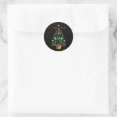 kerstboom voor advocaat ronde sticker (Tas)