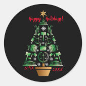 kerstboom voor advocaat ronde sticker (Voorkant)