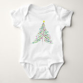 Kerstboom voor baby's romper (Voorkant)