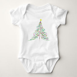 Kerstboom voor baby's romper