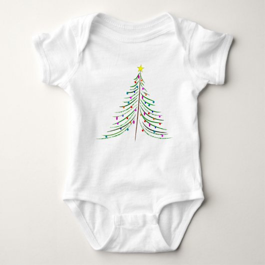 Kerstboom voor baby's romper (Voorkant)