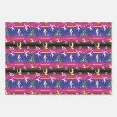 Kerstboom voor dames met turnscans inpakpapier vel (Voorkant 3)