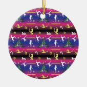 Kerstboom voor dames met turnscans keramisch ornament (Voorkant)