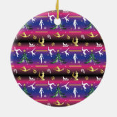 Kerstboom voor dames met turnscans keramisch ornament (Achterkant)