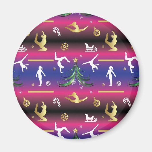 Kerstboom voor dames met turnscans magneet (Voorkant)