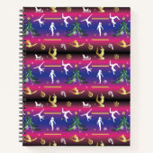 Kerstboom voor dames met turnscans notitieboek (Voorkant)