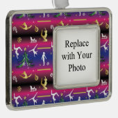 Kerstboom voor dames met turnscans verzilverd omlijst ornament (Rechts)