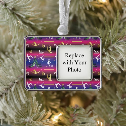 Kerstboom voor dames met turnscans verzilverd omlijst ornament (Boom)