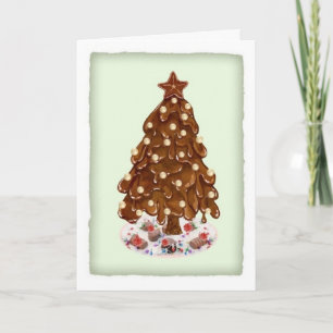 Kerstboom voor de Ontdekkingen van de Chocolade Feestdagen Kaart
