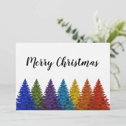 Kerstboom voor de paardregenboog van Lesbian Gay P Kaart (Staand voorkant)
