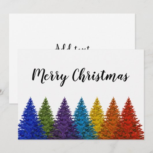 Kerstboom voor de paardregenboog van Lesbian Gay P Kaart (Voorkant / Achterkant)