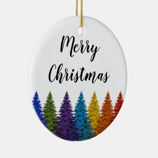 Kerstboom voor de paardregenboog van Lesbian Gay P Keramisch Ornament (Rechts)