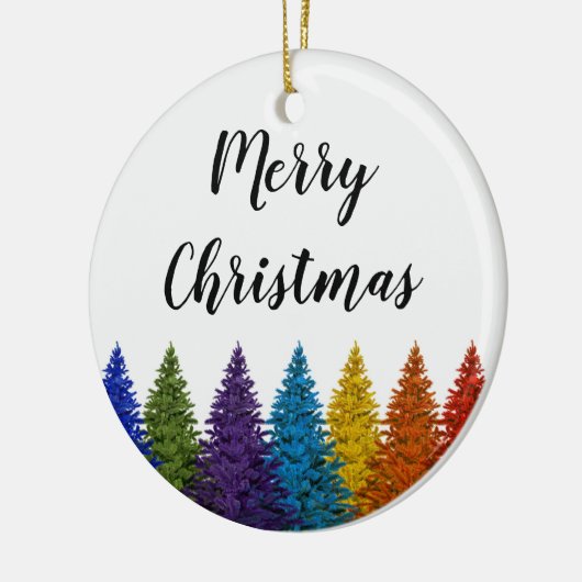 Kerstboom voor de paardregenboog van Lesbian Gay P Keramisch Ornament (Links)