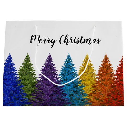 Kerstboom voor de paardregenboog van Lesbian Gay P Large Cadeautasje (Voorkant)
