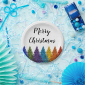 Kerstboom voor de paardregenboog van Lesbian Gay P Papieren Bordje (Feest)