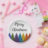Kerstboom voor de paardregenboog van Lesbian Gay P Papieren Bordje (Feest)