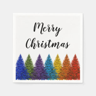 Kerstboom voor de paardregenboog van Lesbian Gay P Servetten
