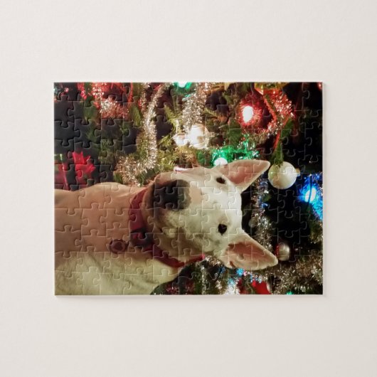 kerstboom voor de stier legpuzzel (Horizontaal)