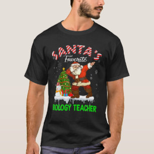  kerstboom voor favoriete biologie van de kerstman t-shirt