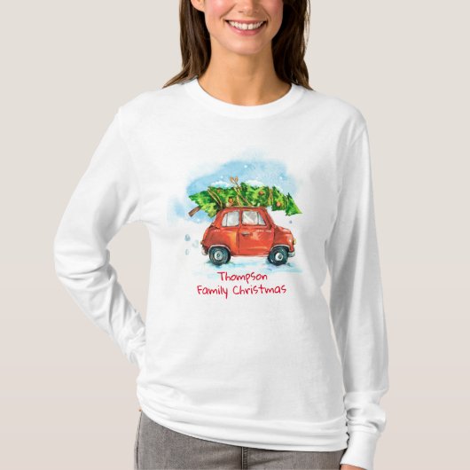  kerstboom voor feestdagen t-shirt (Voorkant)