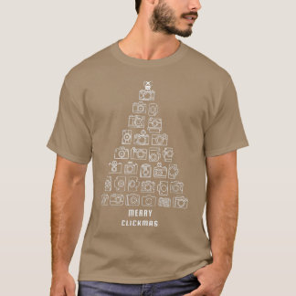 Kerstboom voor fotograaf camera Merry Clickmas T-shirt