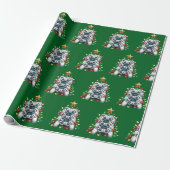 Kerstboom voor gamers cadeaupapier (Uitgerold)