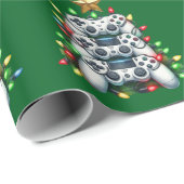 Kerstboom voor gamers cadeaupapier (Rol Hoek)