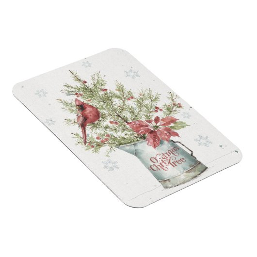 Kerstboom voor gevarieerd kerstfeest met kardinaal magneet (Rechterzijde)