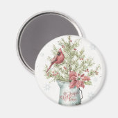 Kerstboom voor gevarieerd kerstfeest met kardinaal magneet (Voorkant / Achterkant)