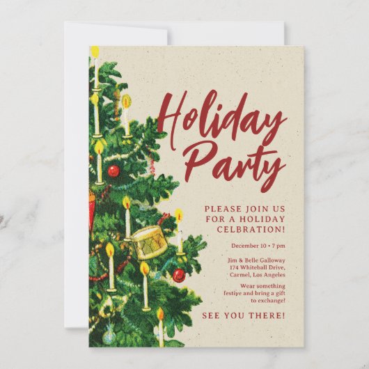 kerstboom voor het kerstfeest kaart (Voorkant)