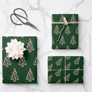 Kerstboom voor honkbaldieren inpakpapier vel