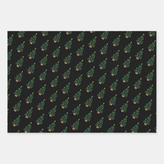 kerstboom voor honkbalspeler inpakpapier vel (Voorkant 3)