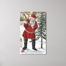 kerstboom voor kerstmis canvas afdruk