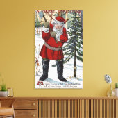 kerstboom voor kerstmis canvas afdruk (Insitu (Woonkamer))