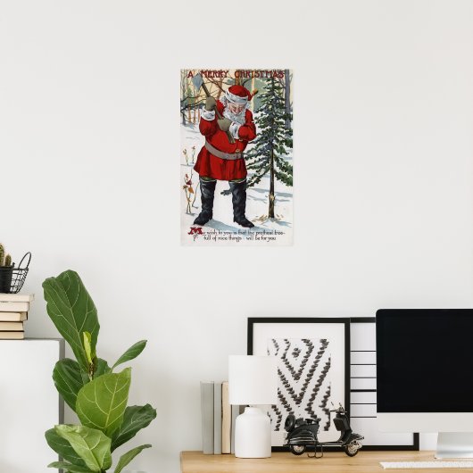 kerstboom voor kerstmis poster (Thuiskantoor)