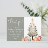 Kerstboom voor kinderen bedankkaart (Staand voorkant)